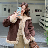 【】25年咖色皮毛一体229-8470-P215控318，女装短外套，浙宝229