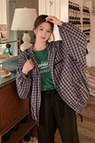 【新款】23年春OVERSIZE格子小外套夹克女229-8208-P135控188，女装短外套，浙宝229