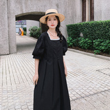 【新款】赫本风黑色大版型连衣裙229-8235-P125控178，女装连衣裙，浙宝229