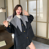 大货已出2025年新款海军领70毛双面呢大衣229-8305-P275控398，女装毛呢外套，浙宝229