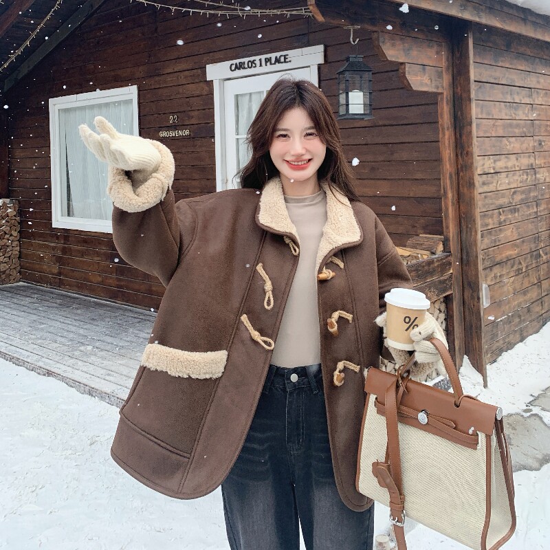 【现货】24年冬烫金皮毛一体229-8318-P205控298，女装短外套，浙宝229