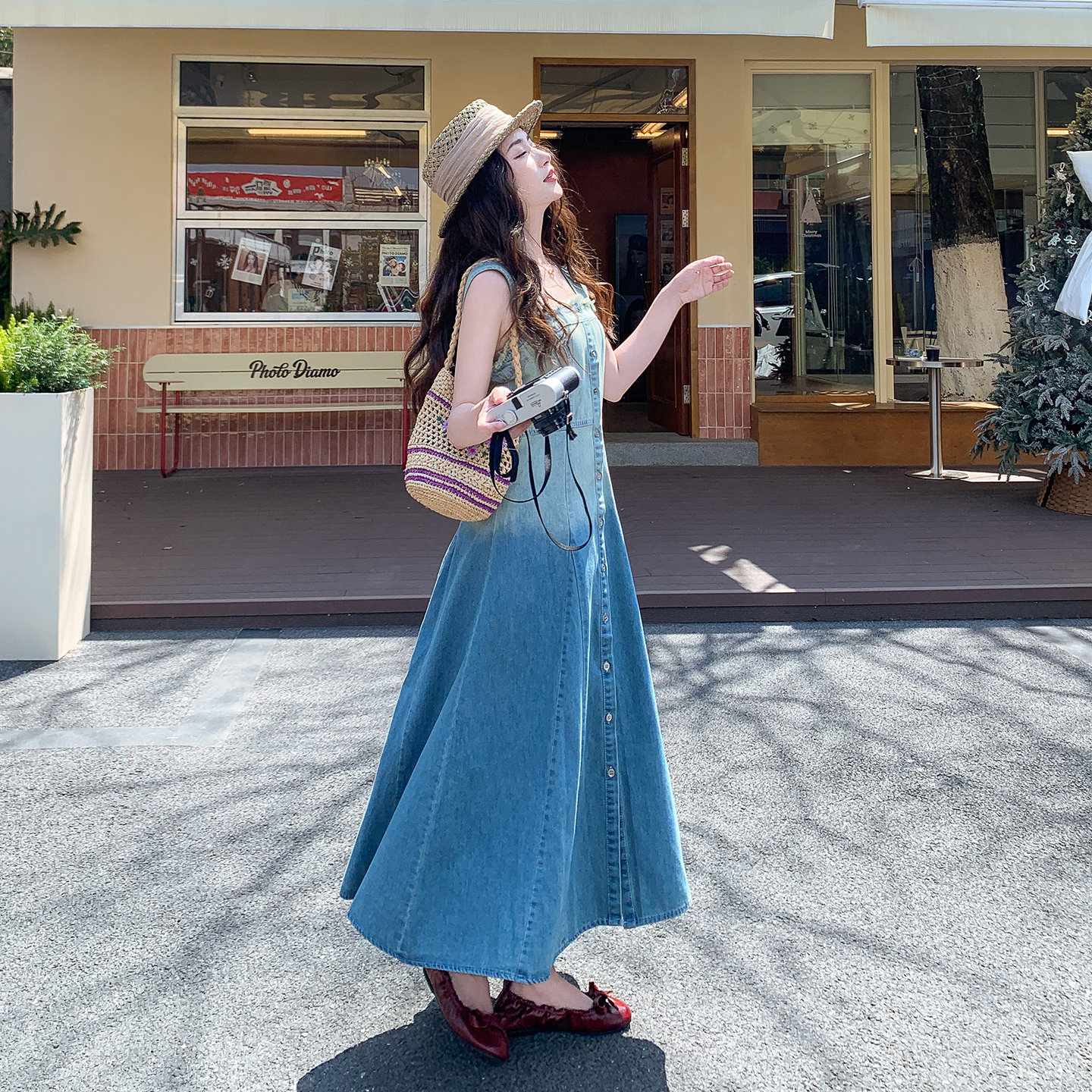 【大货已出】渐变色牛仔连衣裙2B175-8504-P145控238，女装连衣裙，浙宝229