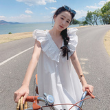 【新款】重工打造风琴压轴白色花苞连衣裙229-8220-P125控178，女装连衣裙，浙宝229