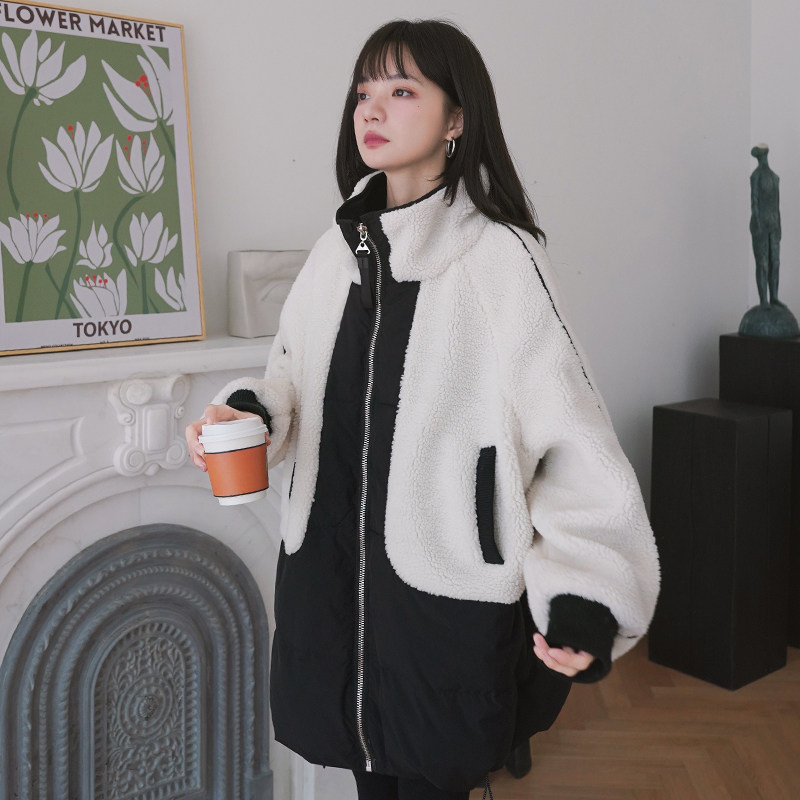 大货已出羊羔毛拼接衣女229-8163-P185控268,女装棉衣/棉服,浙宝229