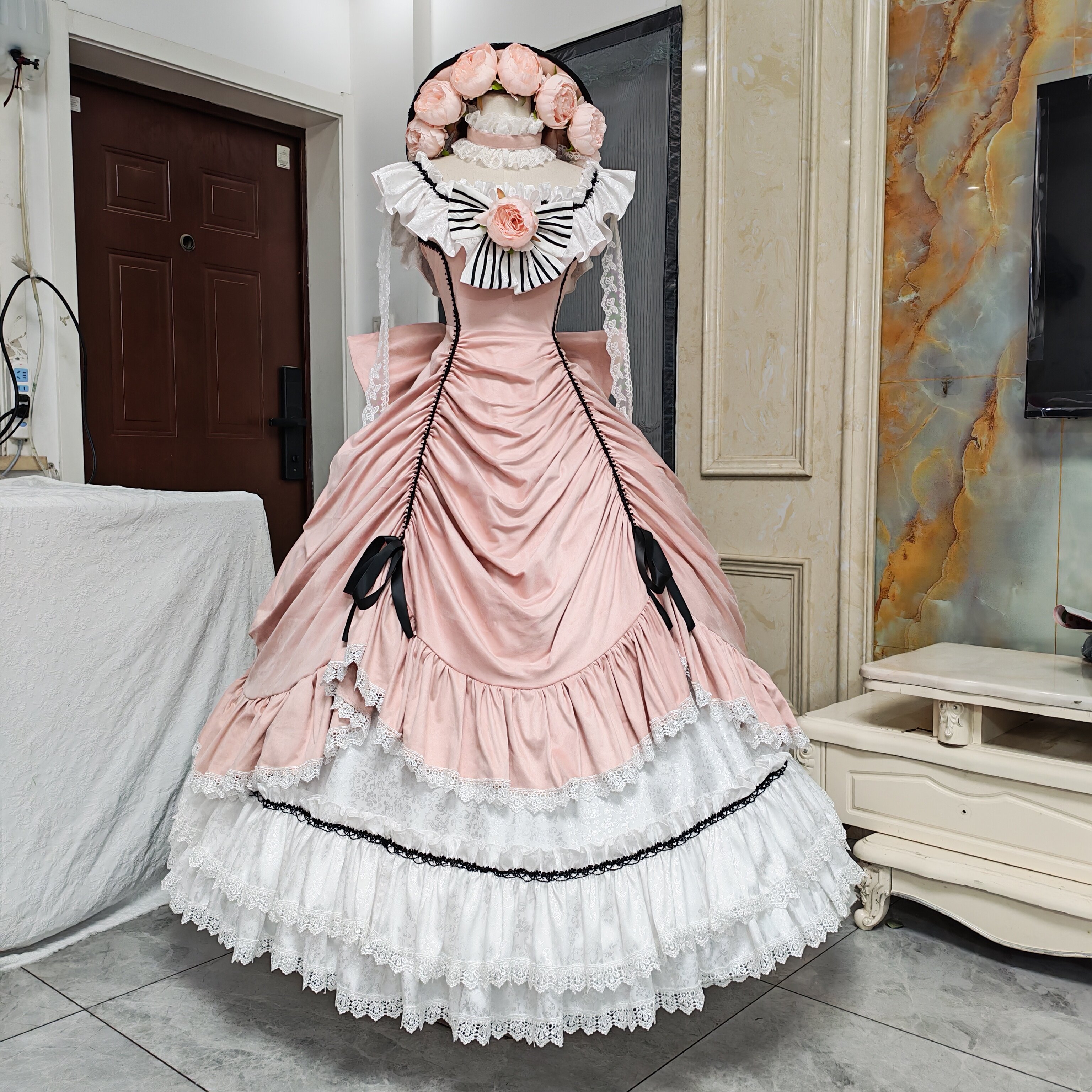 风度COS 黑执事夏尔ciel 知更鸟COSPLAY 重工麂皮绒面料 服装定做