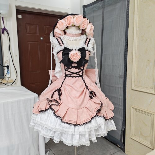 风度COS 粉色短款黑执事/黑管家 夏尔知更鸟 COSPLAY服 经典定做