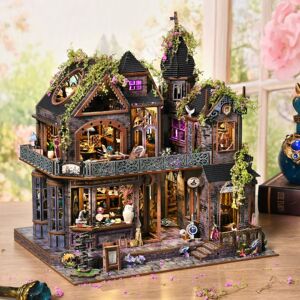 魔法城堡diy小屋模型屋手工拼装积木木质小房子立体拼图摆件礼物
