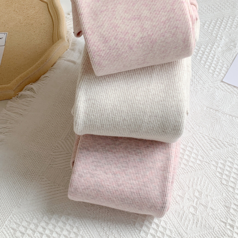 冬季加绒加厚粉色连裤袜女