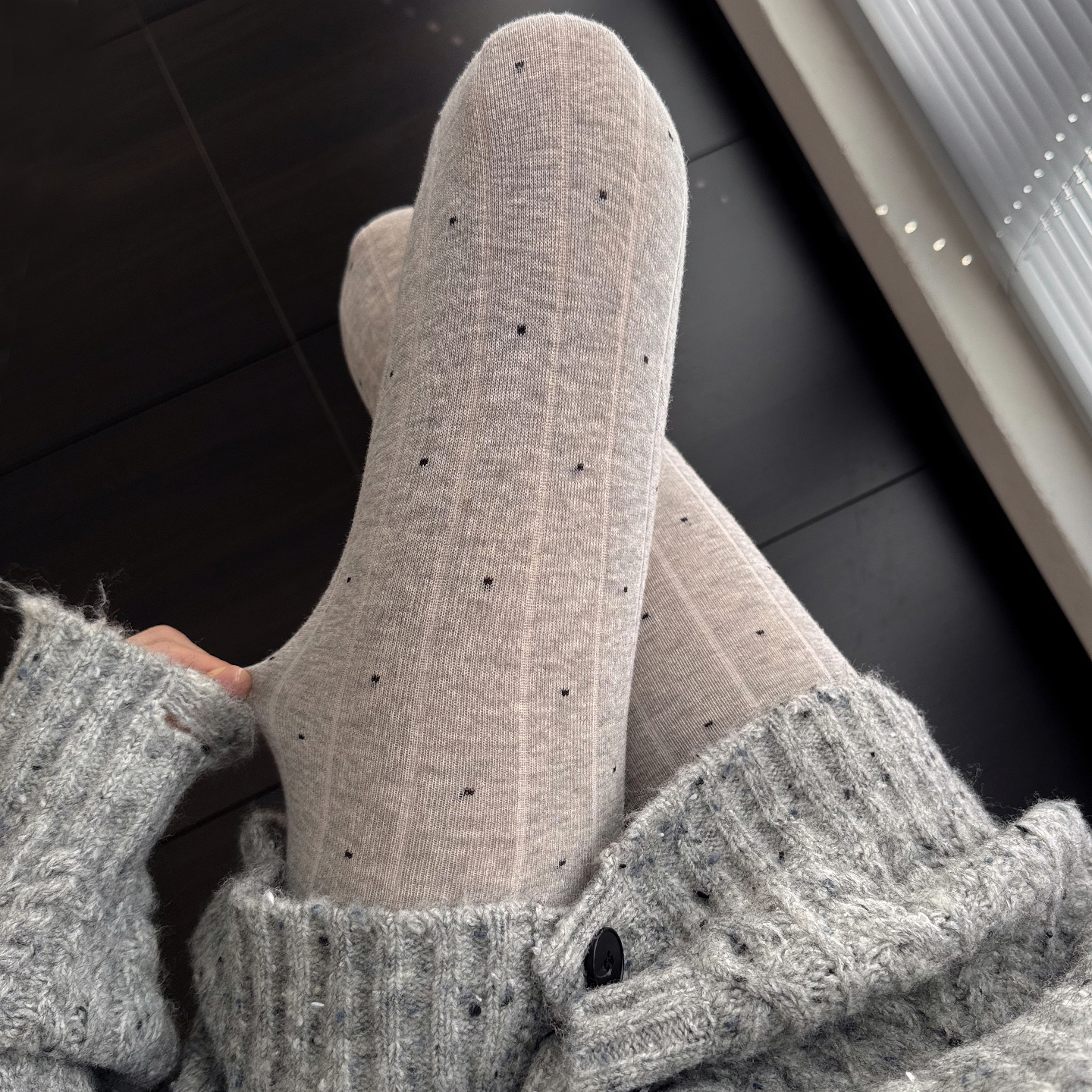 日系秋冬薄款微透棉质甜美打底袜