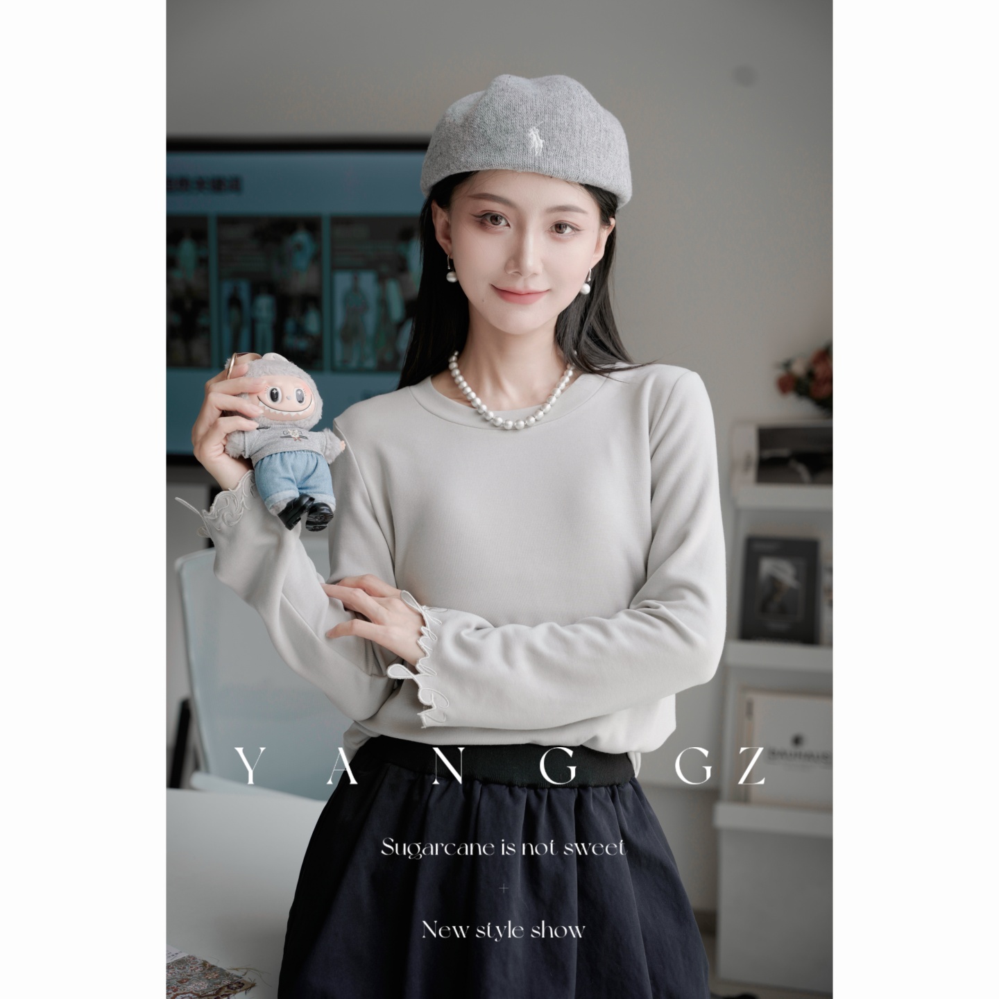 秋冬季针织打底衫T恤长袖上衣女