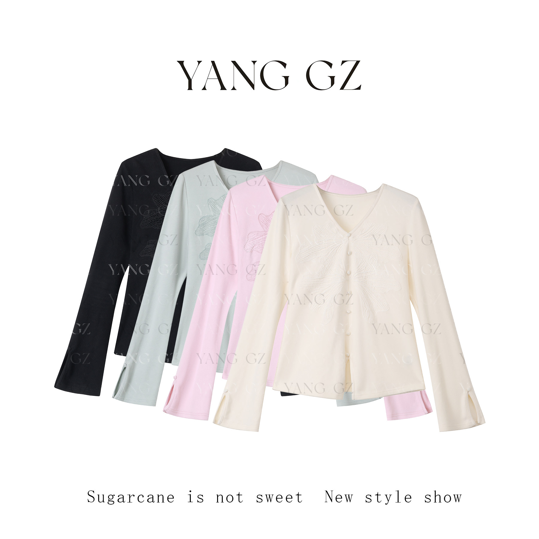 YANG GZ【破茧成蝶】新中式混纺蝴蝶元素打底女GZ5152TS602528