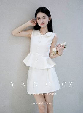 YANG GZ【米兰达】新款春夏新中式国风改良高级感马甲上衣半裙女