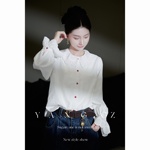 YANG GZ【温莎庄园】新中式新款秋季复古荷叶边蕾丝袖衬衫上衣女