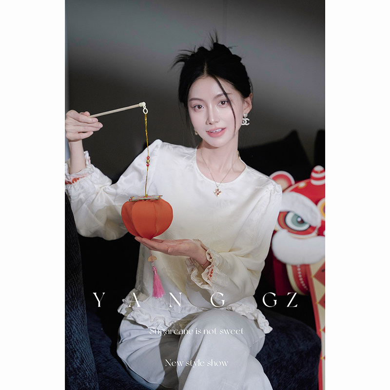 YANG GZ【竹影清风】新中式国风设计感暗纹提花衬衫打底衫上衣女,女装/女士精品,汉服上装,淘宝优惠券,粉丝福利购,淘宝优惠卷