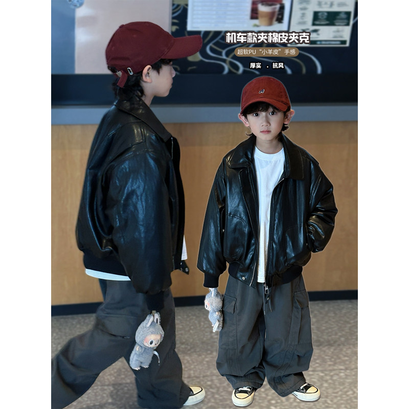 凯文家童装2025年冬季新款男童中大童韩版宽松儿童休闲皮衣外套,童装/婴儿装/亲子装,普通外套,淘宝优惠券,粉丝福利购,淘宝优惠卷