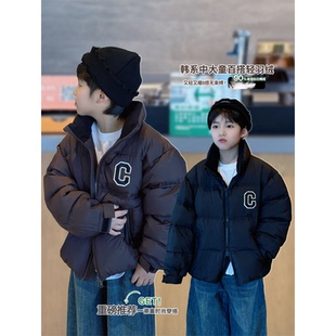 凯文家童装2024年冬季新品男童中大童立领韩版保暖羽绒服
