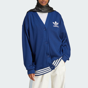 Adidas IR5292 三葉草CARDIGAN女士針織寬松開衫 阿迪達斯正品