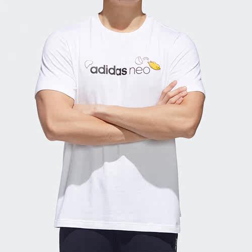 Adidas/阿迪达斯正品秋男子蛋黄哥懒蛋蛋运动短袖T恤 GP5905