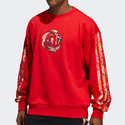 阿迪达斯男运动圆领套头衫卫衣