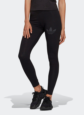 Adidas/阿迪达斯正品三叶草休闲女子时尚潮流紧身运动长裤 H18059
