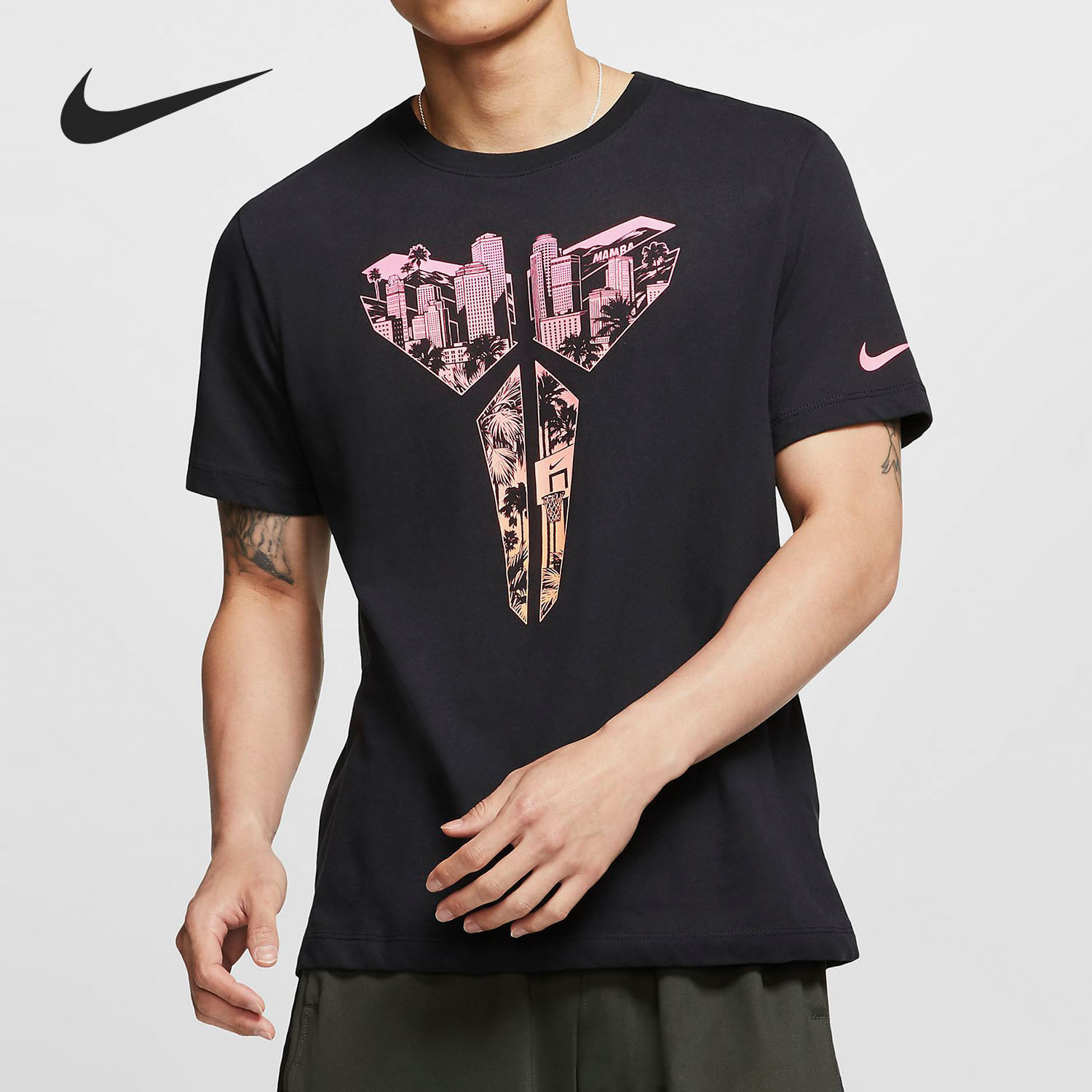 nike/耐克正品as kb m nk dry tee art科比男子休闲短袖t恤bv8333