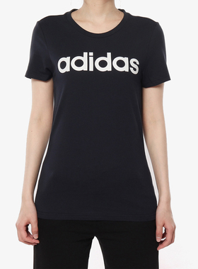 Adidas/阿迪达斯正品Neo女子新款圆领运动训练休闲短袖T恤 DW7942