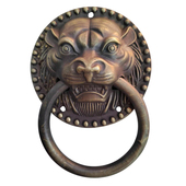 清仓黄铜兽头门环拉手虎头拉手铸造工艺复古特价 门环拉手