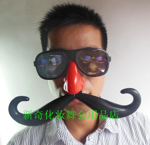 万圣节派对用品 小丑面具 小丑服装 小丑眼镜 大胡子眼镜