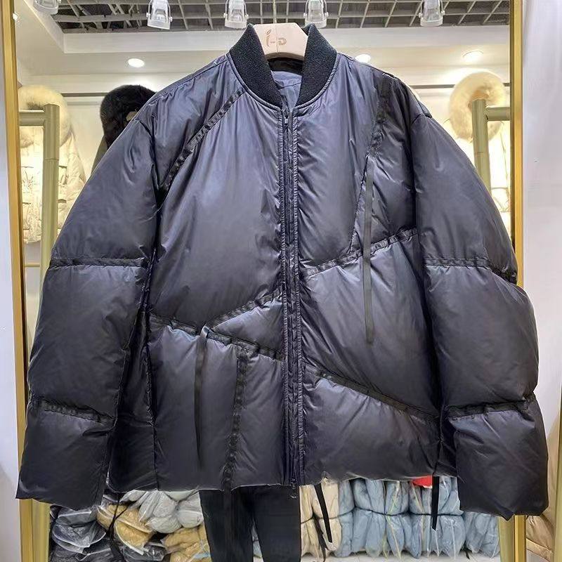 2024年新款短款白鸭绒羽绒服上衣简约休闲百搭保暖宽松秋冬外套潮