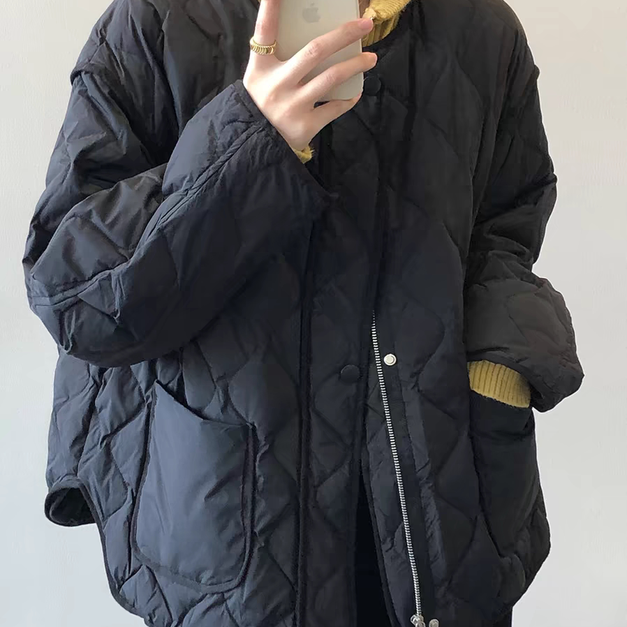白鸭绒轻薄羽绒服女短款冬季欧货羽绒服