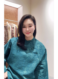 安西娅 桑蚕丝提花国风上衣