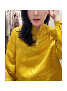 安西娅 丝毛提花国风上衣