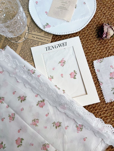 TENGWEI原创设计韩系小碎花面料高支纯棉印花布女装童装手工缝纫