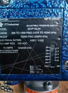 ITT Neo-Dyn 压力开关 201P13