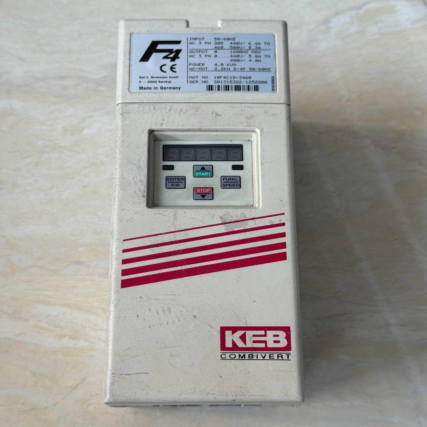 KEB科比F4变频器10F4C1D-3460拆机成色