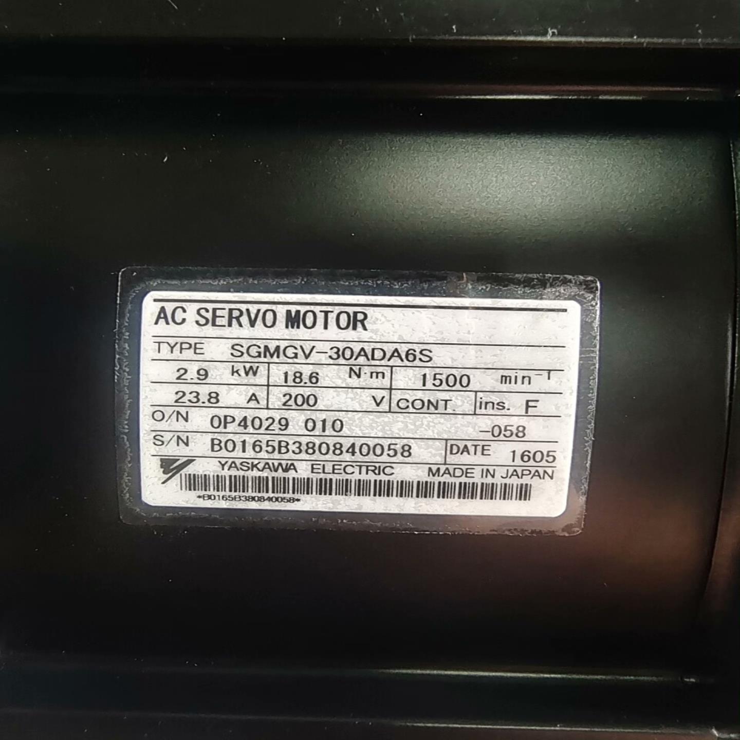 #机电机械五金 SGMGV-30ADA6S安川伺服电机全新