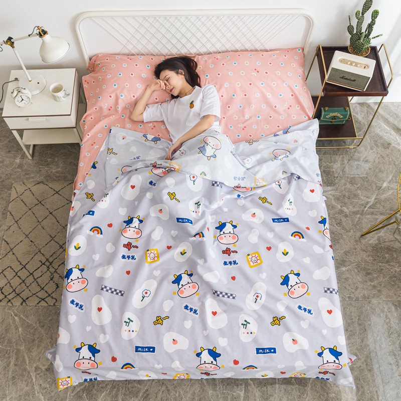 全棉酒店隔脏睡袋大人出差双人旅行神器宾馆纯棉床单被套便携式