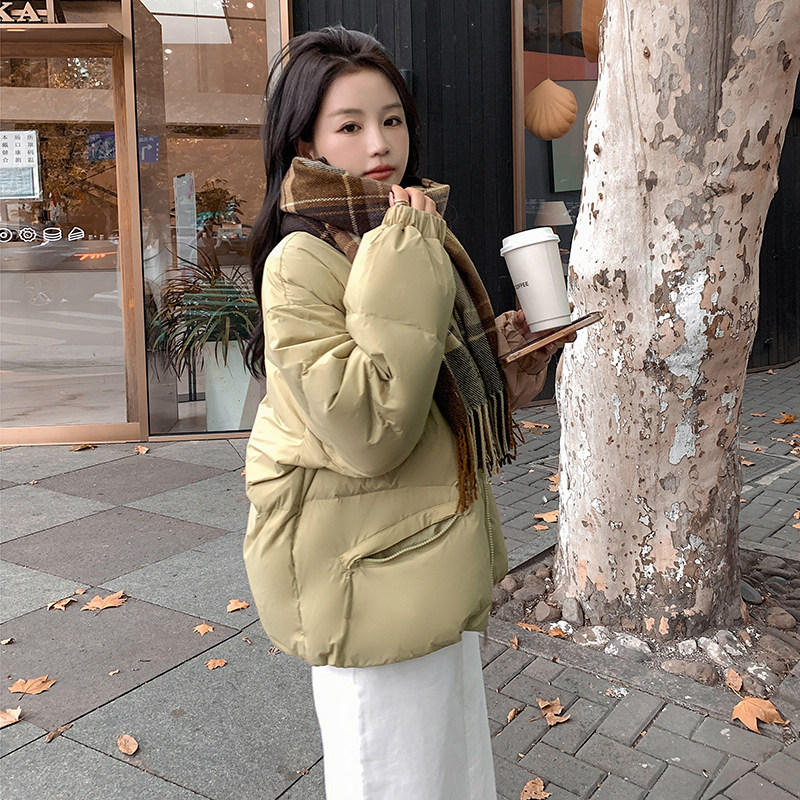 买家秀 现货短款加厚白鸭绒羽绒服面包服288A-919图片