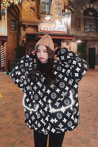【已出货】大潮牌光感印花面包服棉衣棉服女288A-196-P135控198