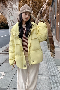 现货主推2023新款短款面包服白鸭绒羽绒服288A-915图片