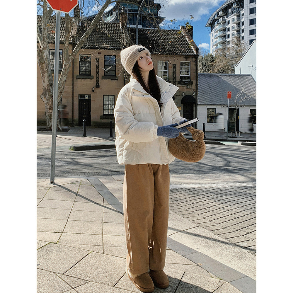一家福2025新款羽绒棉服女短款加厚保暖棉衣外套冬季情侣棉袄女装
