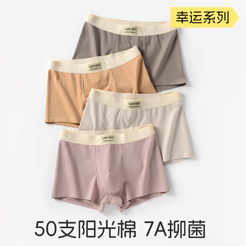 秋冬内裤男士纯棉a类棉平角裤男士内裤纯棉批发爆款无痕内裤男生
