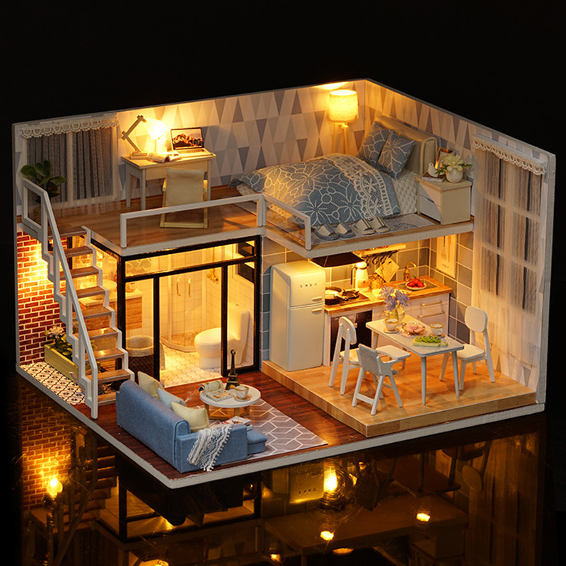 女生智趣屋diy手工创意房子模型拼装大别墅艺术玩具屋迷你小屋子