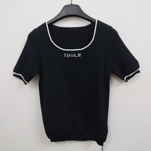 IDOLE奕多 高级感简约洋气修身短款针织衫 M码