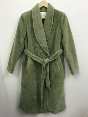 IDOLE奕多 高级感仿水貂绒气质双排扣收腰显瘦长款大衣外套 M/L码