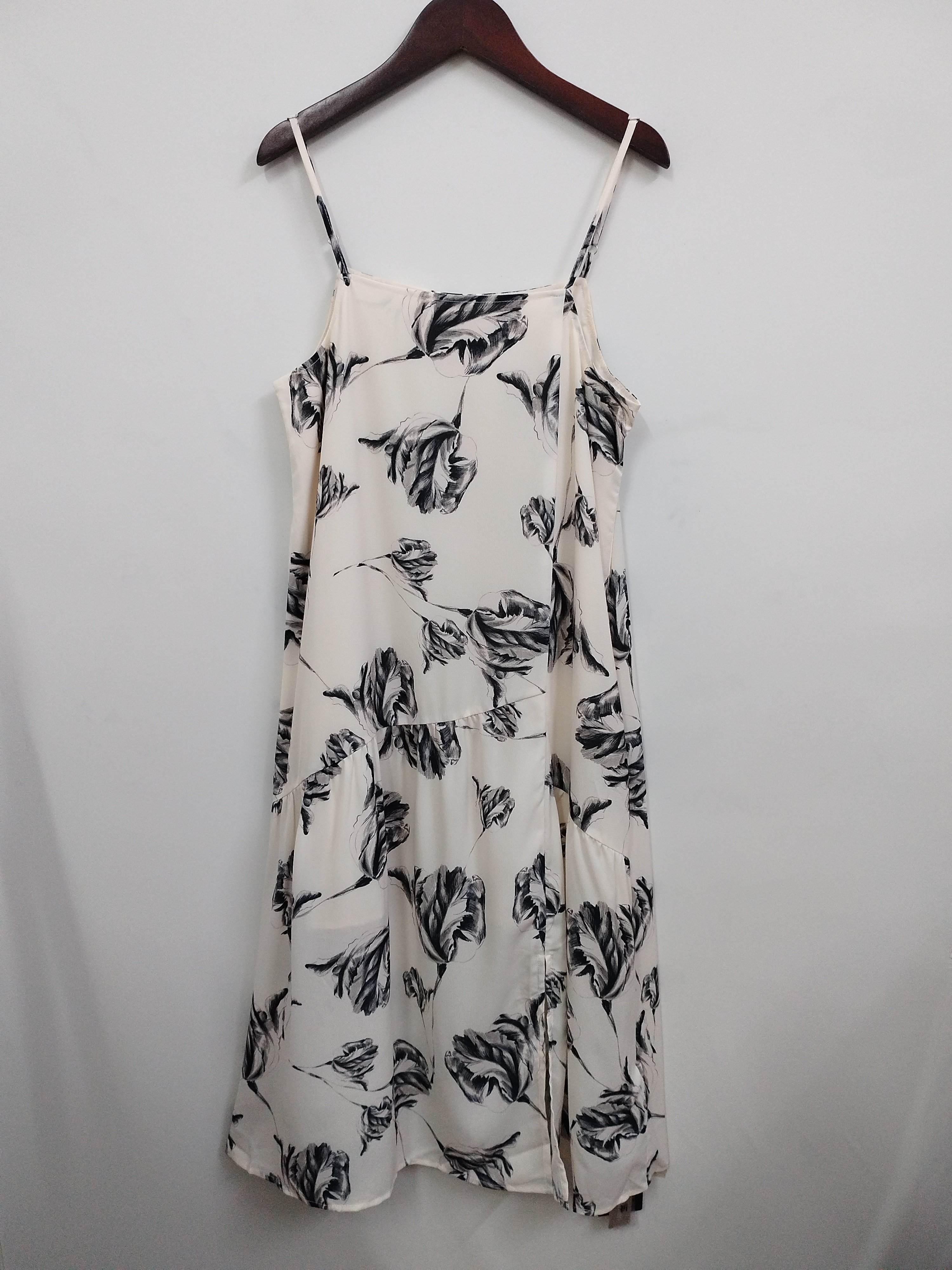 MixBlu麦斯兰 法式复古水墨画雪纺吊带连衣裙 S/M/L码