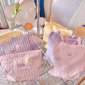 QueenJ Studio自制布包包小清新单肩包薄款 大容量手作布包化妆包