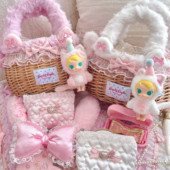 毛毛藤编包cute QueenJ Studio cat猫尾巴编织篮子包迷你小化妆包