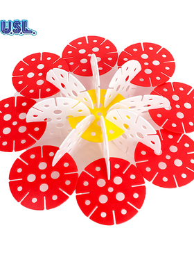 台湾游思乐USL 特大圆花片10cm 雪花片拼插积木 幼儿园儿童玩具3+