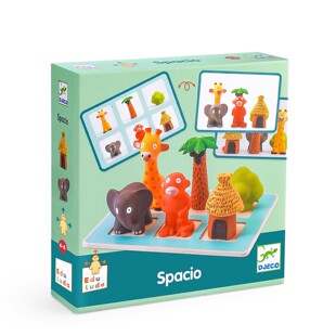 法国DJECO 小动物排排队躲猫猫桌面游戏空间方位关系儿童益智玩具